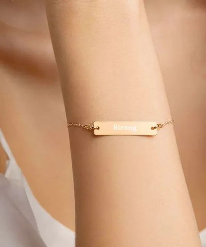 Engraved Slide Bracelet