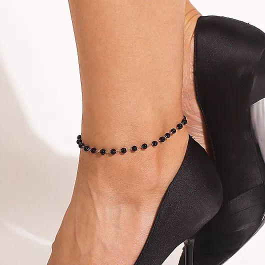 Black Onyx Anklet