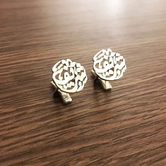 Circle Calligraphy Cufflinks