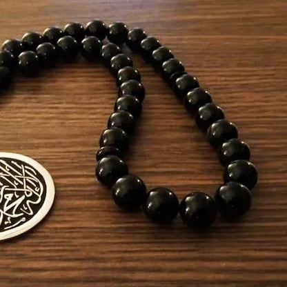 Calligraphy & Onyx Prayer Beads